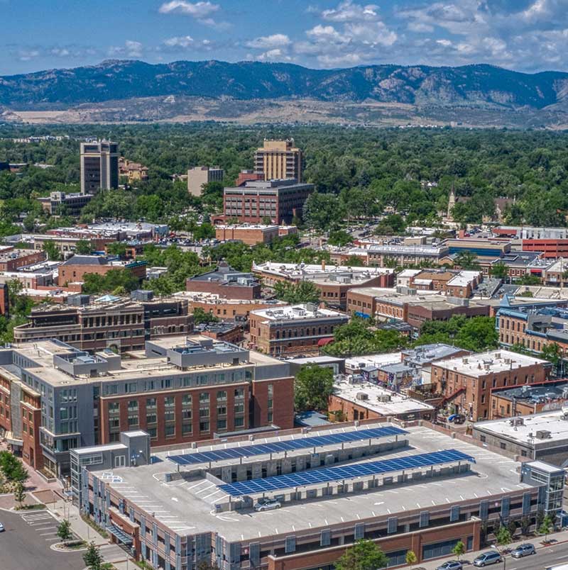 city and mountains